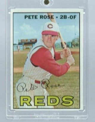 Pete Rose 1967 Topps 430 - Near - Very Sharp - Cincinnati Reds