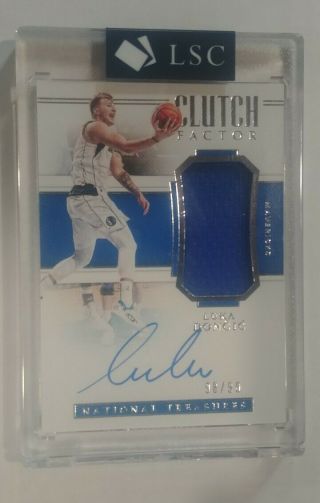 2018 - 19 National Treasures Clutch Factor Rc Jersey Auto Luka Doncic D /99 