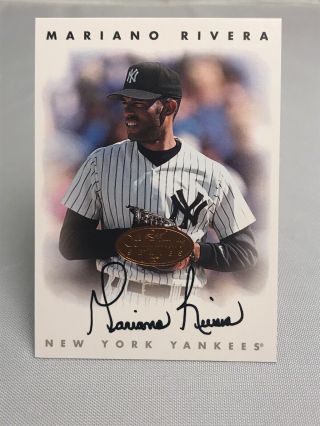 1996 Leaf Signature Series Bronze Mariano Rivera Autograph Auto Yankees Hof