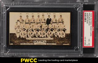 1913 T200 Fatima Philadelphia Americans W/ Connie Mack Eddie Plank Psa 4 (pwcc)