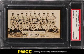 1913 T200 Fatima Detroit Americans W/ Ty Cobb & Sam Crawford Psa 1 Pr (pwcc)