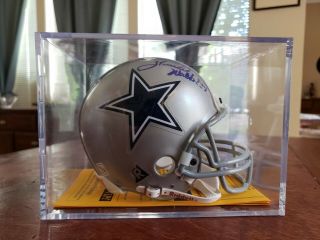 Autographed Herschel Walker Dallas Cowboys Riddell Mini Helmet