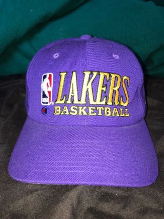 Vintage Los Angeles La Lakers Nba Champion Snapback Hat Lebron Magic Showtime