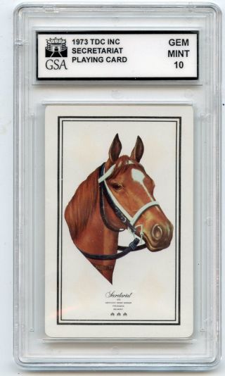 1973 Tdc Inc.  (no) Secretariat Playing Card,  Horse Racing - Gsa 10 (22519)