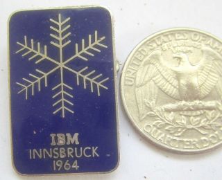Old Olympic Pin Innsbruck Austria Ibm 1964 Brass Enamel