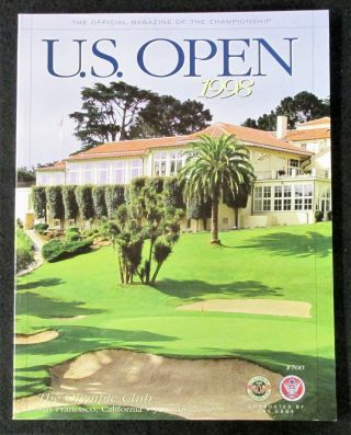Us Open Golf Tournament 1998 Program Olympic Club,  Lee Janzen Champion