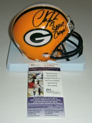 Packers Chris Jacke Signed Mini Helmet W/ Sb Xxxi Champs Jsa Auto Autograph