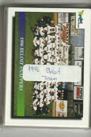 1996 Beloit Snappers Team Minor League Set Nrmt Rare