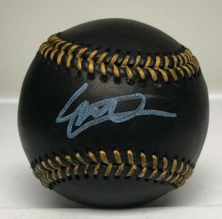 Vladimir Guerrero Jr Signed Black Leather Baseball Autographed Jsa Witnessed