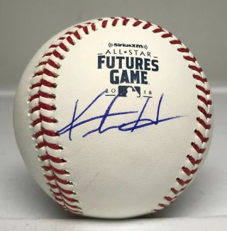 Keston Hiura Signed 2018 All Star Futures Game Baseball Auto Jsa Brewers