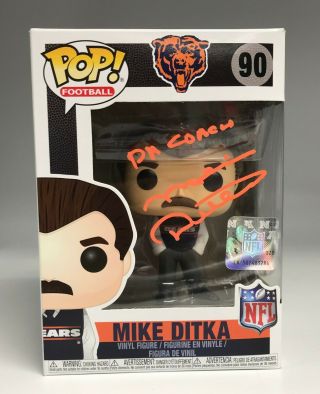 Mike Ditka Signed Funko Pop Doll Auto Beckett Bas Witnessed Bears Hof