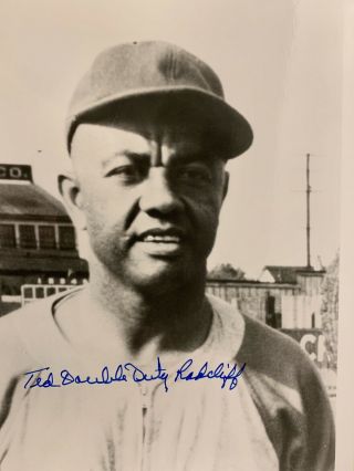 Ted Double Duty Radcliff Photograph Loa - Jsa - Negro League All - Star