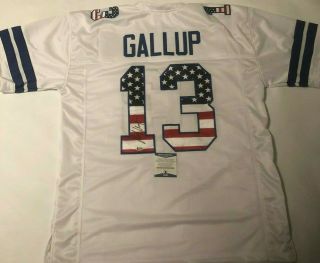 Michael Gallup Autographed Dallas Cowboys Jersey Beckett Witnessed