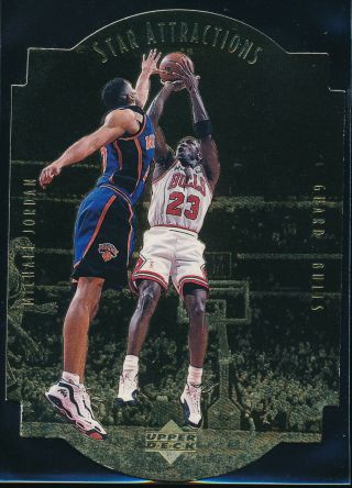 1997 - 98 Upper Deck - Michael Jordan - Star Attractions - Gold Foil - Card Sa1