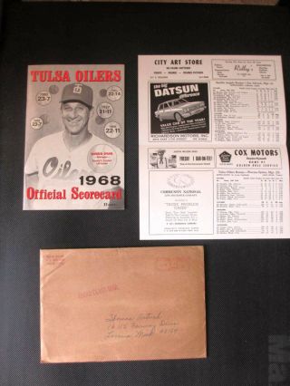 1968 Tulsa Oilers Vs Seattle Angels Texas League Baseball Program Warren Spahn