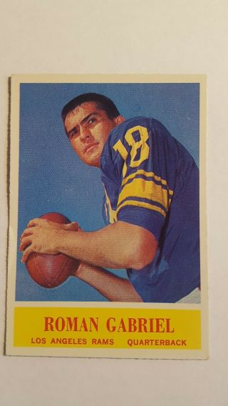 1964 Philadelphia 89 Roman Gabriel Los Angeles Rams Football Card