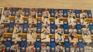 1991 - 92 Campbell ' s Soup Buffalo Sabres NHL Hockey Set of 28 Cards in Album 3