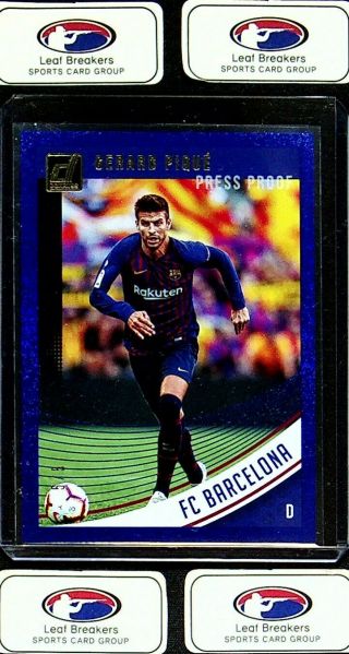 2018 - 19 Donruss Soccer Gerard Pique Press Proof Blue 5/5 Barcelona [kh]