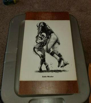 1965 Gardner/fulmer Dave Boss Lithograph Eddie Meador Los Angeles Rams