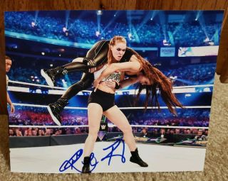 Wwe Ronda Rousey Hand Signed Autographed 8x10 Photo Ufc Wrestlemania
