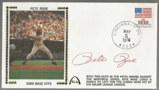 1978 Pete Rose Autograph Signed 3000 Hits Gateway First Day Cover