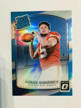 Patrick Mahomes 2017 Optic Rated Rookie Silver Prizm Holo Refractor Rc 177