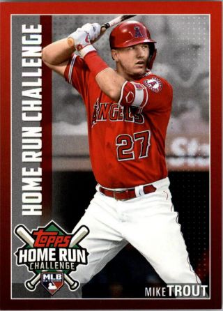 2019 Topps Home Run Challenge Hrc1 Mike Trout - Nm