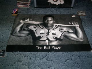 Bo Jackson The Ball Player Nike Poster 1988 Ex