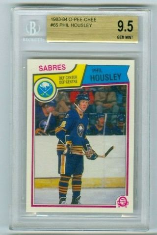 Bgs 9.  5 1983 - 84 Opc O - Pee - Chee Phil Housley Rc Buffalo Sabres Old Label Gem