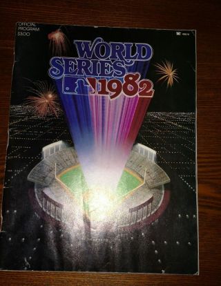 1982 World Series Game Day Program St.  Louis Cardinals Vs Milwaukee Brewers