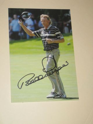 Golfer Bernhard Langer Signed 4x6 Photo Pga Golf Autograph 1d