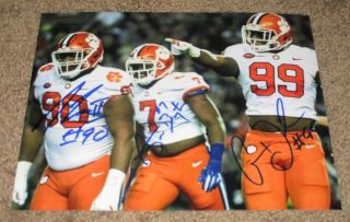 Clemson Tigers Autographed 8x10 Photo Signed By Lawrence Ferrell & Bryant - Proof