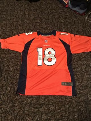 Authentic Peyton Manning Denver Broncos Nfl Nike Jersey Large Size 52 Stitched