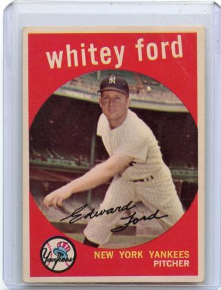 1959 Topps Baseball 430 Whitey Ford,  York Yankees,  Hof,  082717