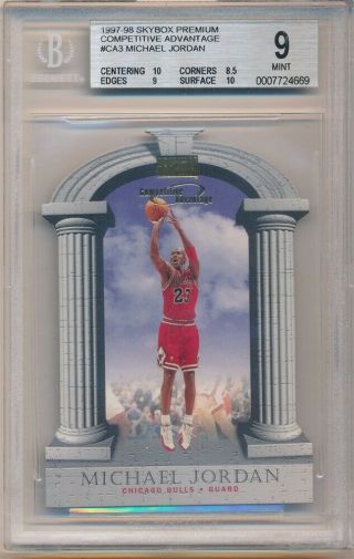 Michael Jordan 1997/98 Skybox Premium 3 Competitive Advantage Sp Bgs 9
