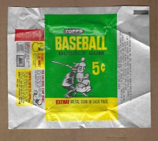 1964 Topps Baseball 5 Cent Wax Wrapper