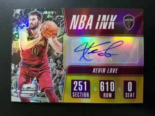 2018 - 19 Panini Contenders Optic Nba Ink Kevin Love Auto 16/99 G4