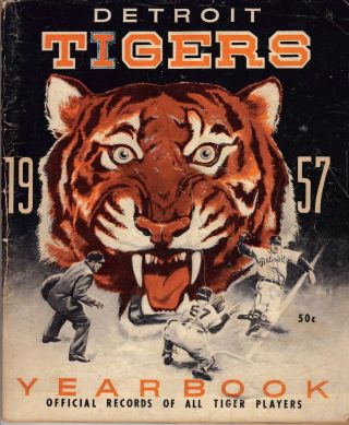 1957 Detroit Tiger Yearbook Signed By Charley Maxwell Reno Bertoia