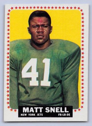 1964 Matt Snell - Topps " Rookie " Football Card - 125 - York Jets