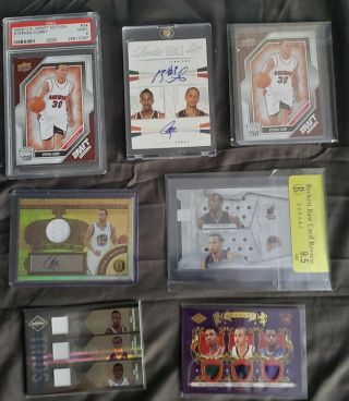7 Stephen Curry Cards,  Rookie,  Auto,  Jersey Patch