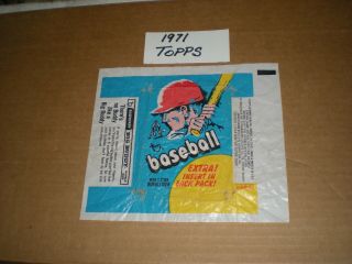 1971 Topps Baseball Card Wax Pack Wrapper