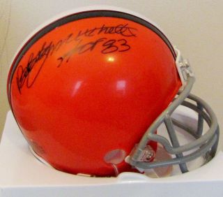 Bobby Mitchell Cleveland Browns Mini Hof 83 Inscription Direct From His Agent