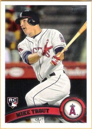 2011 Topps Update Mike Trout Rookie Card Rc Hot Angels