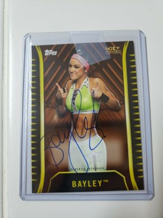 2018 Topps Wwe Nxt Autographs Bronze 77/99 A - By Bayley Auto Wrestling Card