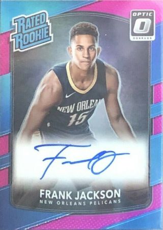 2017 - 18 Panini Optic Frank Jackson Pink Prizm Auto Autograph Rookie Rc D 22/25