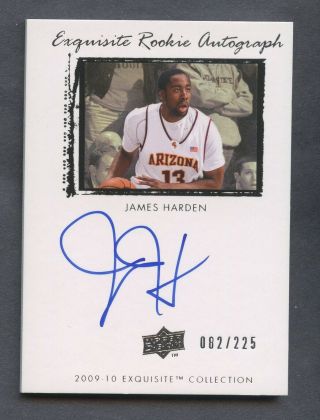2009 - 10 Ud Exquisite 45 James Harden Thunder Rc Rookie 82/225