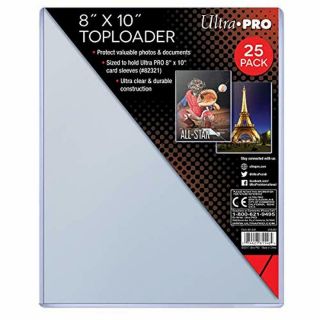 Ultra Pro Clear Toploader 8 " X 10 " (25 - Count) Durable For Photos And Documents