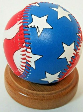 Vintage Wallen 1995 Unforgettaball Baseball USA Stars & Stripes Collectors Ball 2
