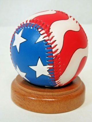 Vintage Wallen 1995 Unforgettaball Baseball USA Stars & Stripes Collectors Ball 4