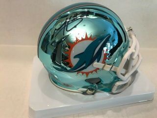 Minkah Fitzpatrick Signed Miami Dolphins Chrome Speed Mini Helmet Coa/hologram